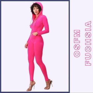 Fuchsia Hoodie Legging Set